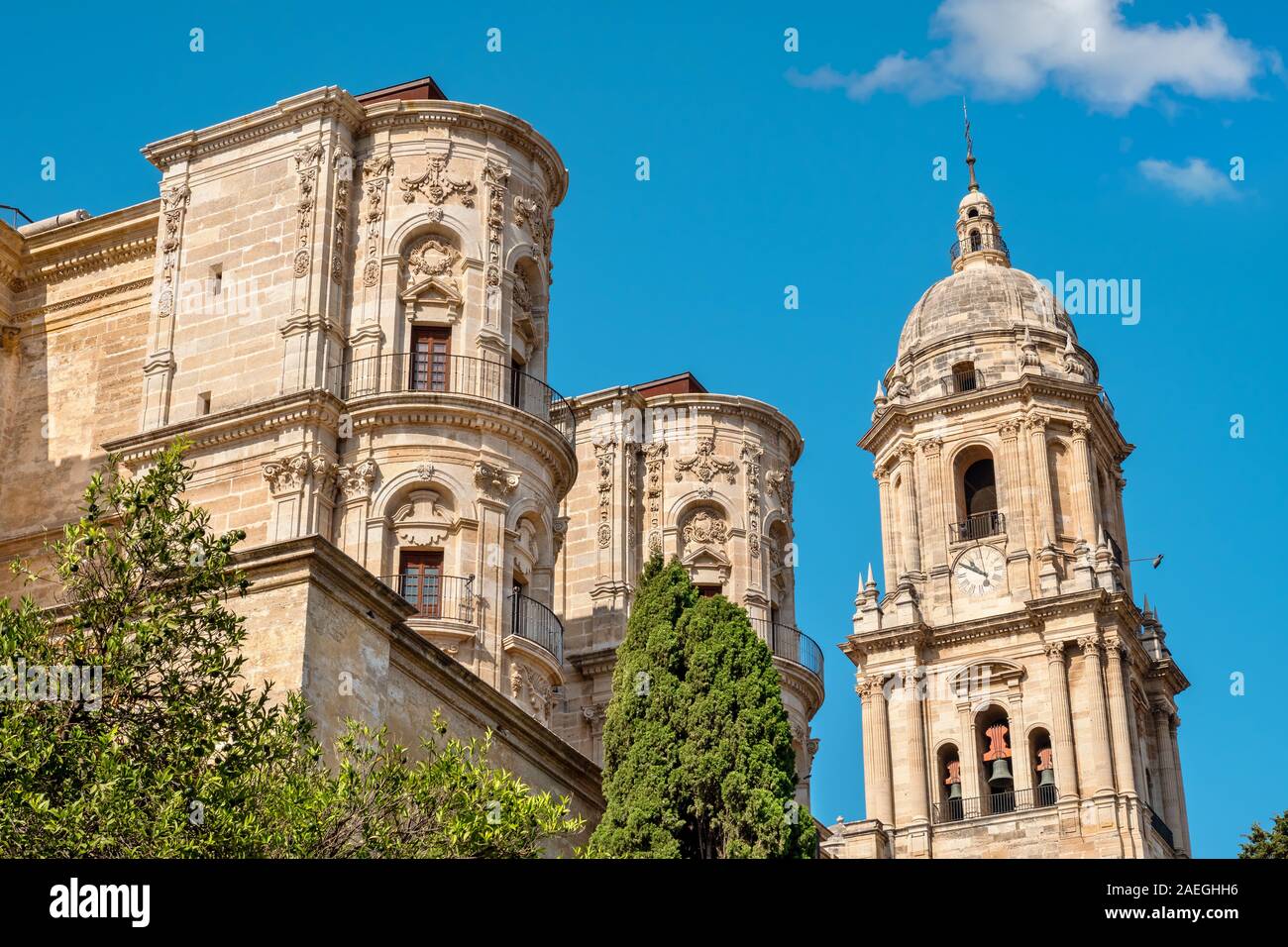 Cathedral of Malaga, roman catholic church in Malaga. Andalusia, Spain ...