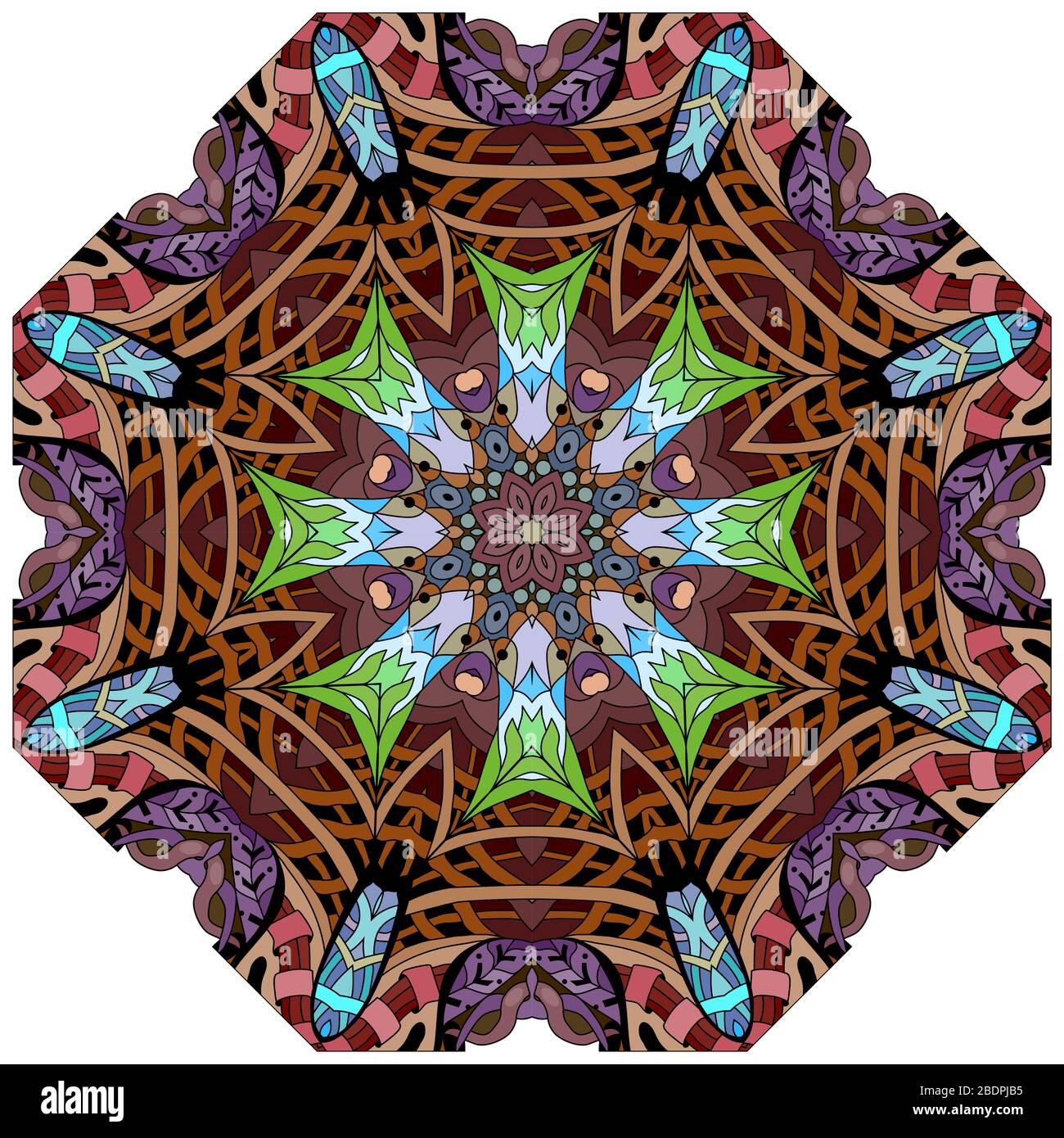 Download Colorful cute Mandalas. Decorative unusual round ornaments ...