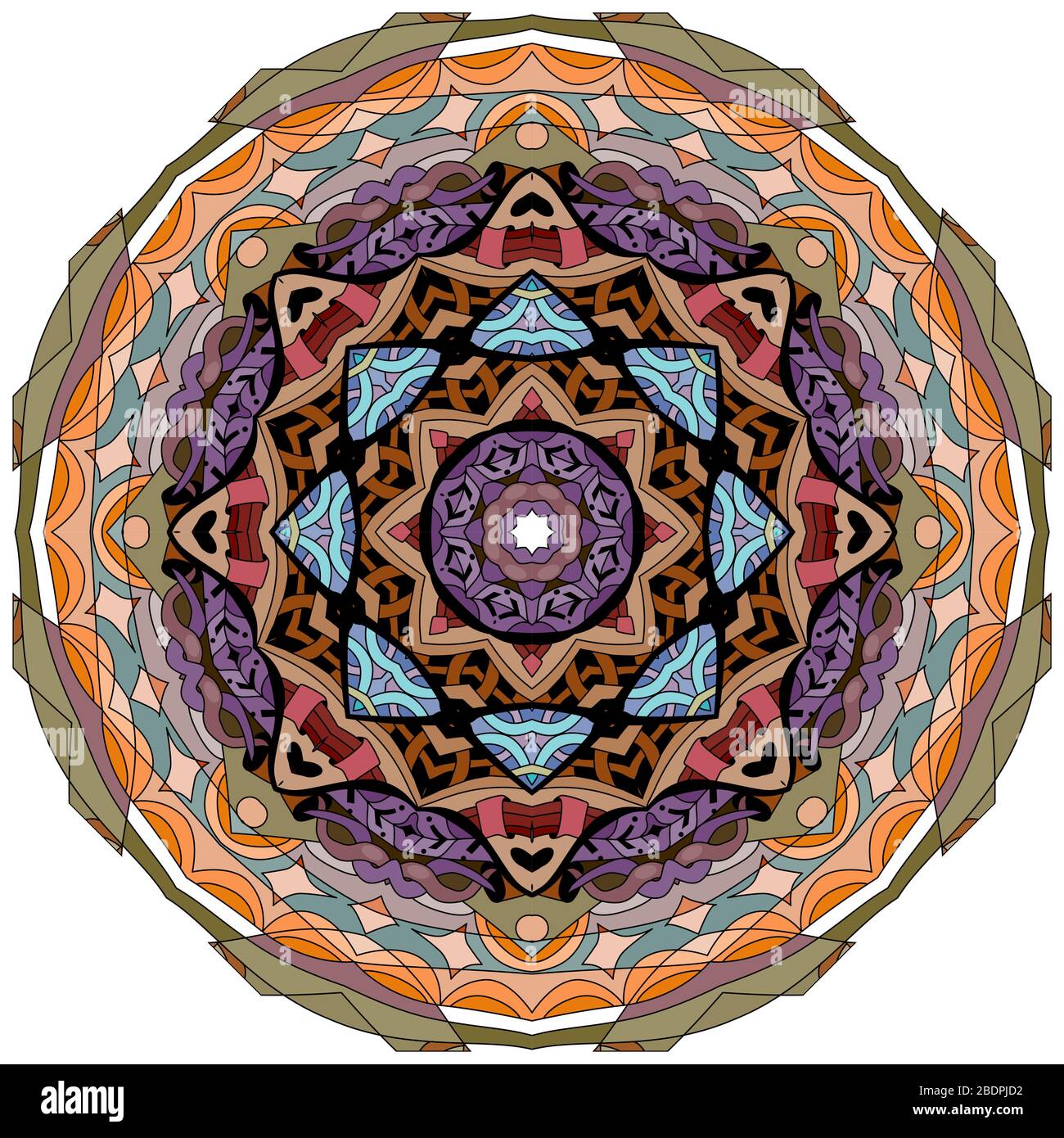 Download Colorful cute Mandalas. Decorative unusual round ornaments ...