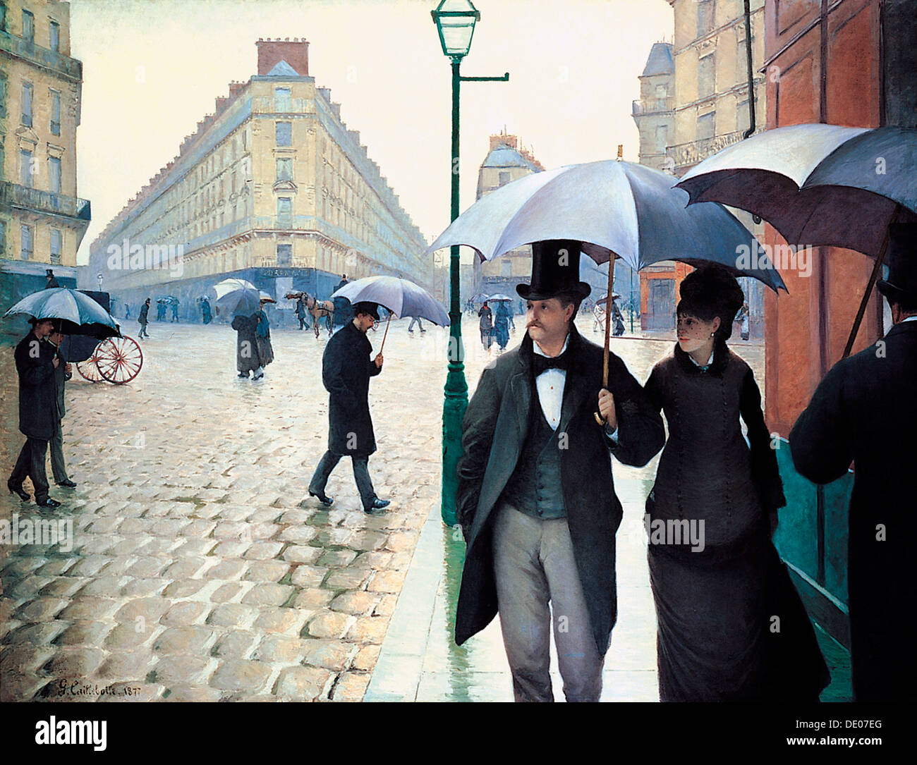 'Paris Street; Rainy Day', 1877. Artist Gustave