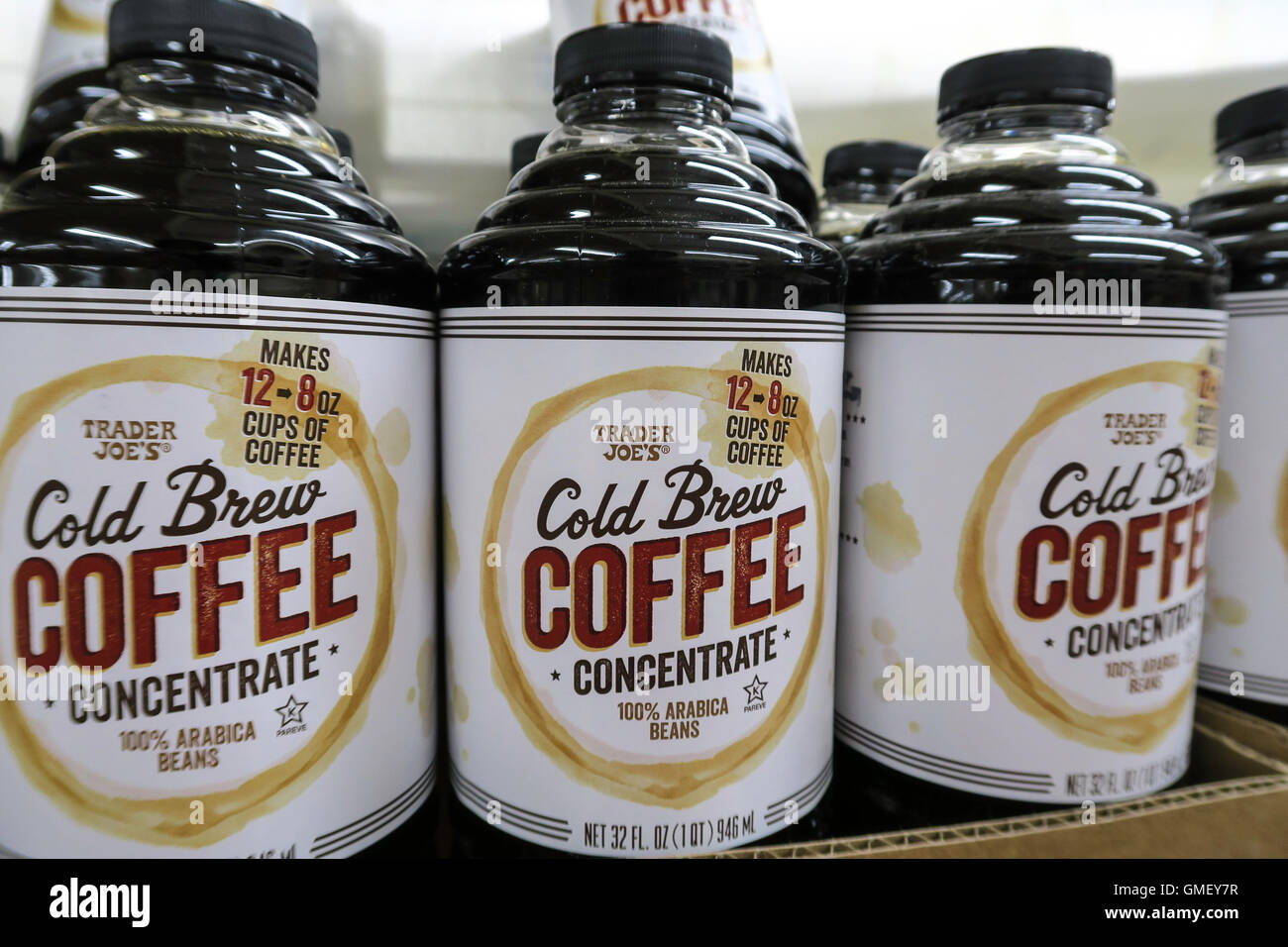 Bottles of Cold Brew Coffee Concentrate, Trader Joe's Specialty Stock
