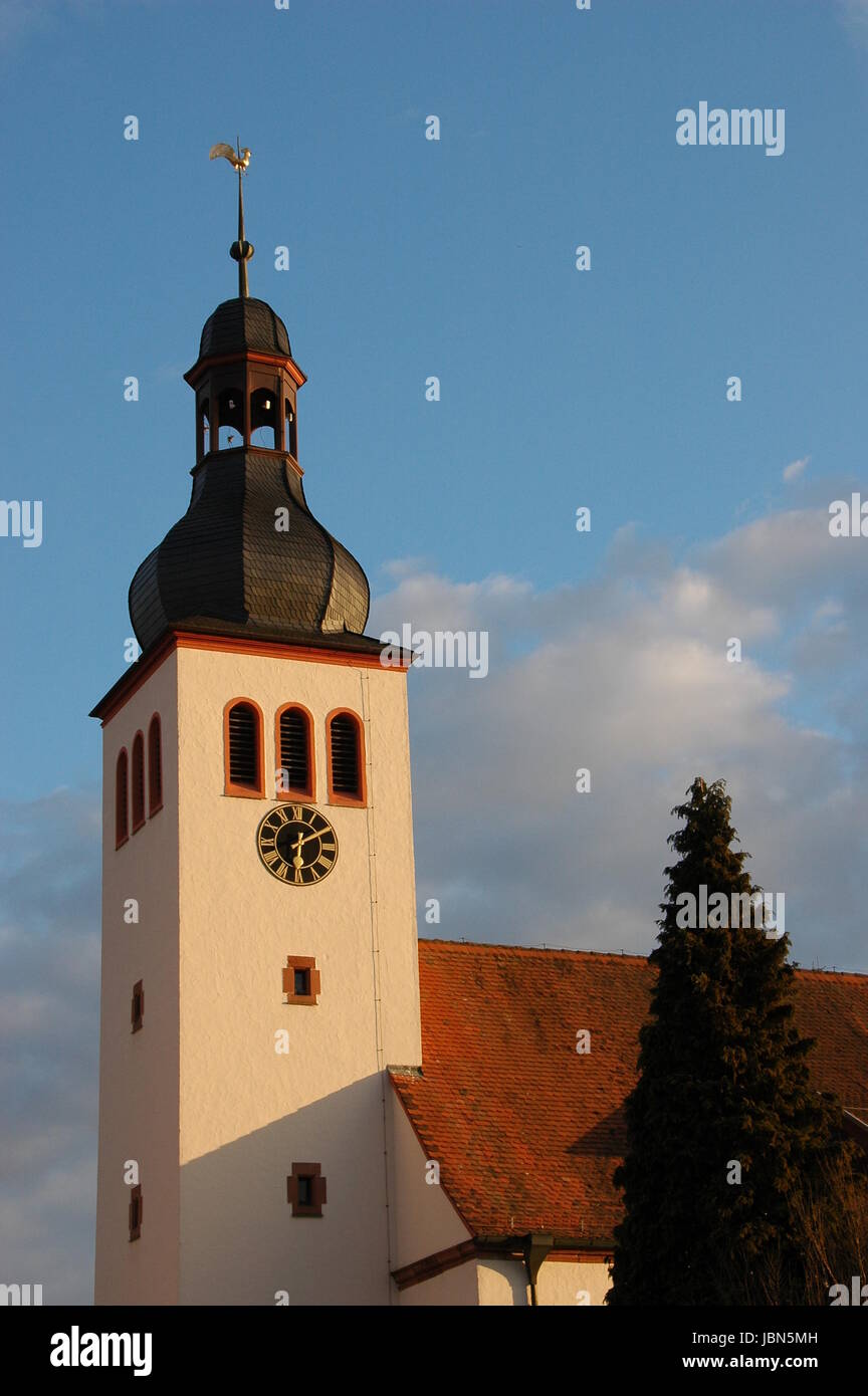 protestant church in neuburg am rhein Stock Photo