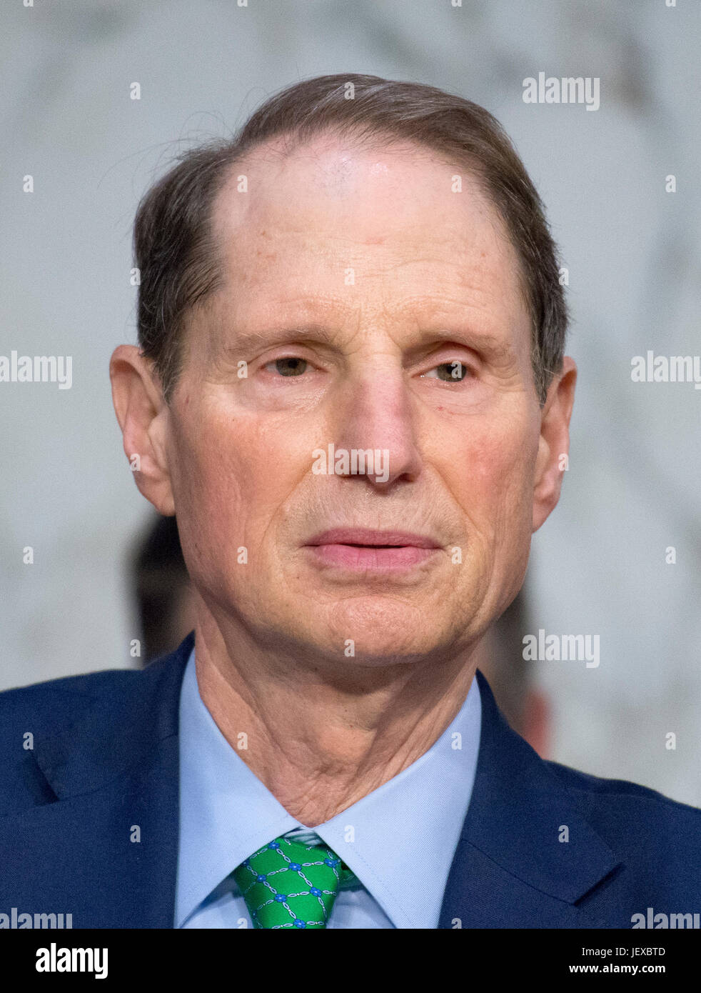 United States Senator Ron Wyden (Democrat of Oregon) listens to Stock ...