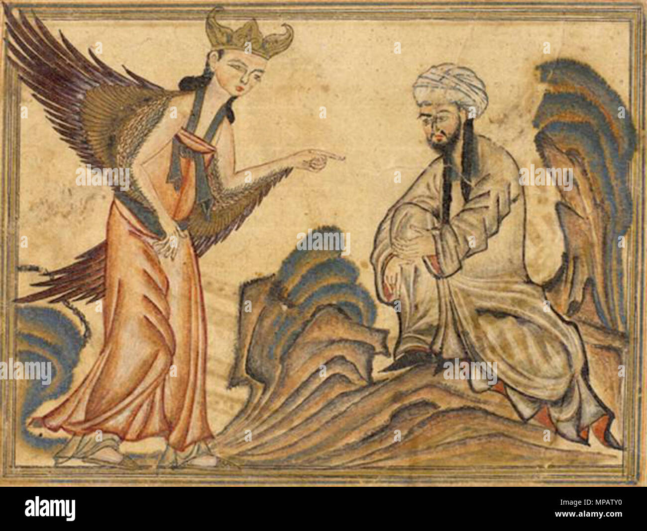 . English Mohammed receiving his first revelation from the angel