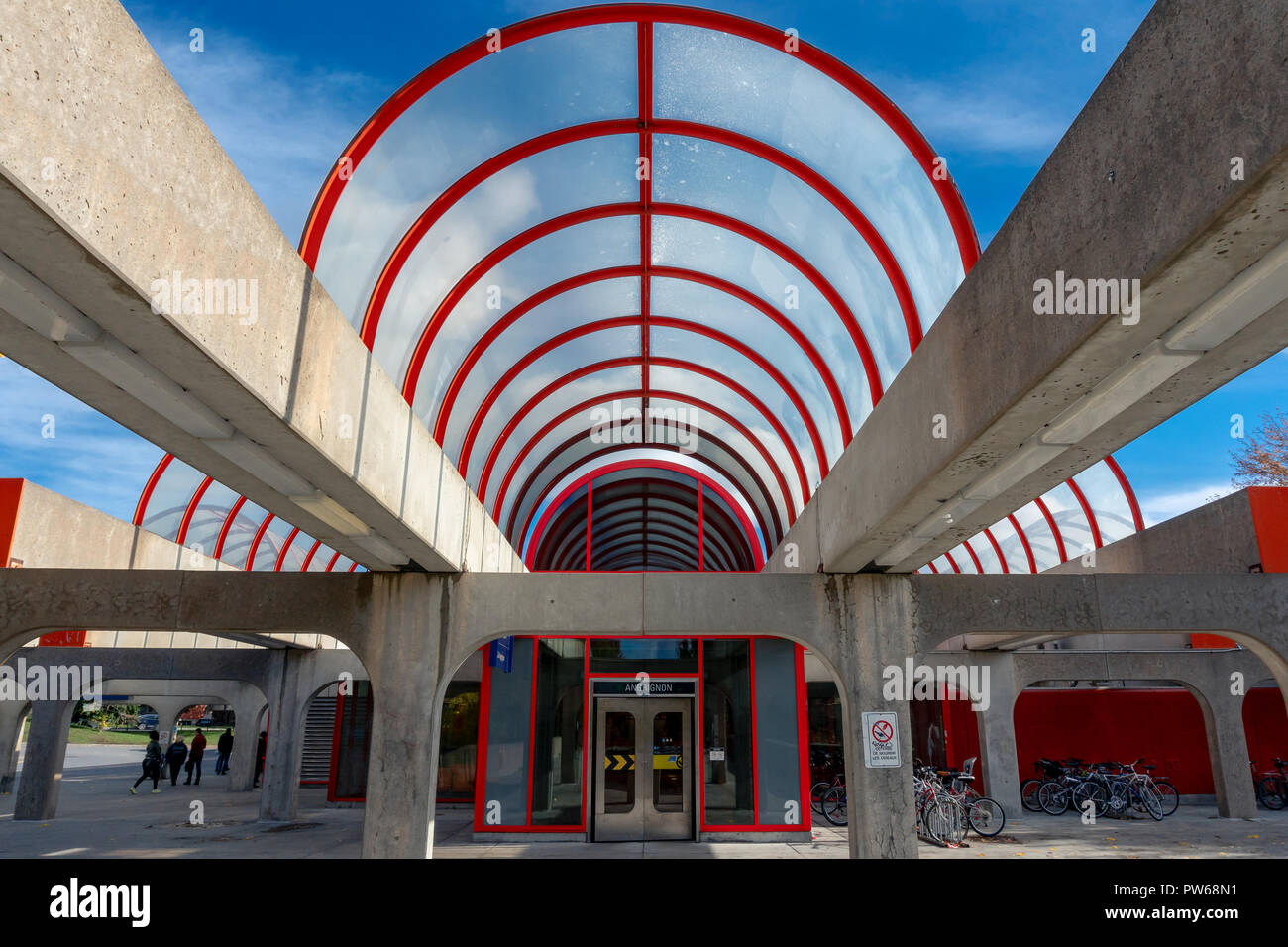 Entrance of Angrignon Métro Station Montréal Stock Photo - Alamy