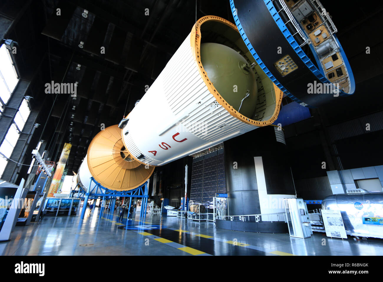 Instrument Unit and Flight Control Computers of the Saturn V at the Saturn V Hall at the
