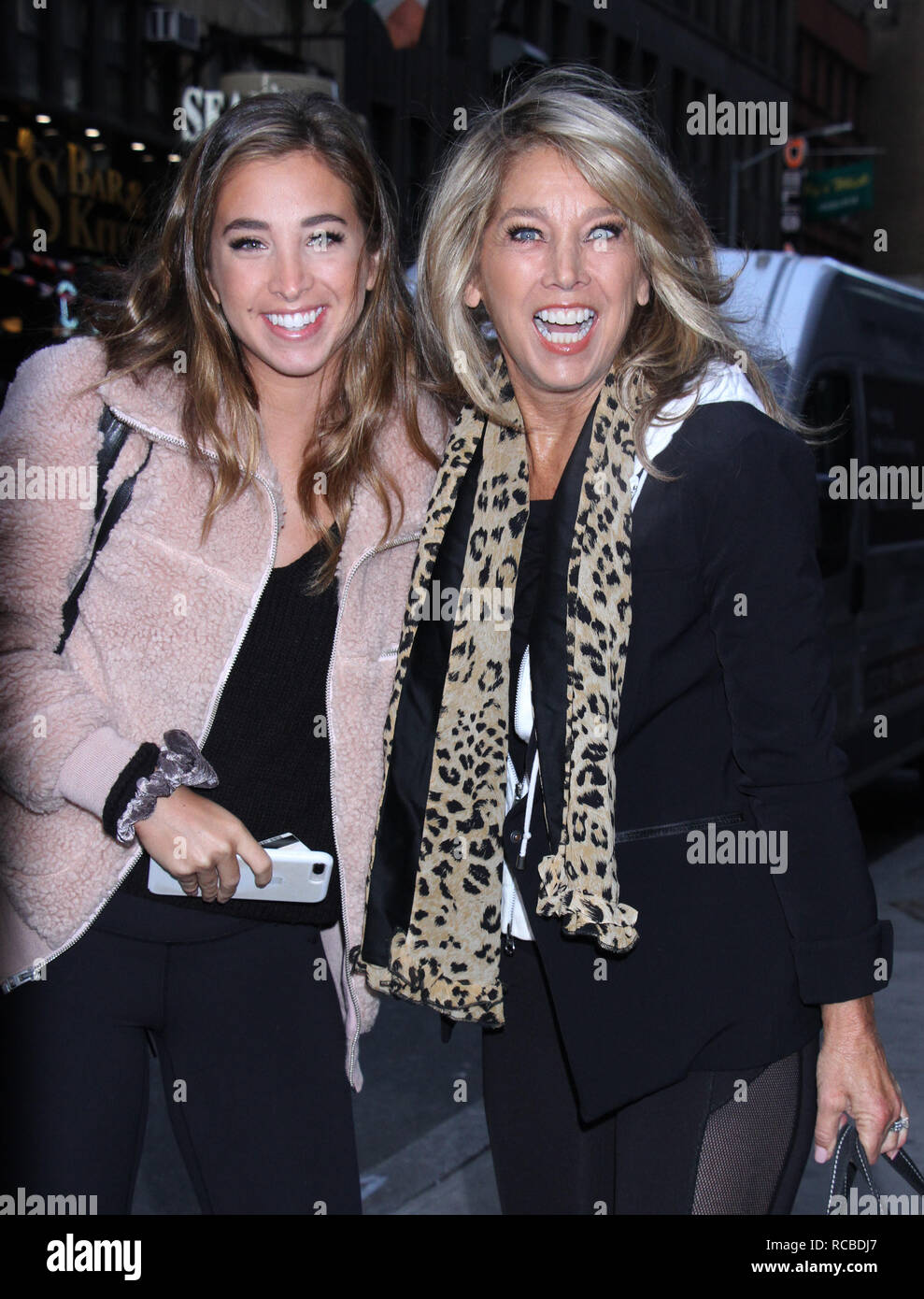 New York, NY, USA. 14th Jan, 2019. Katie Austin and Denise Austin seen