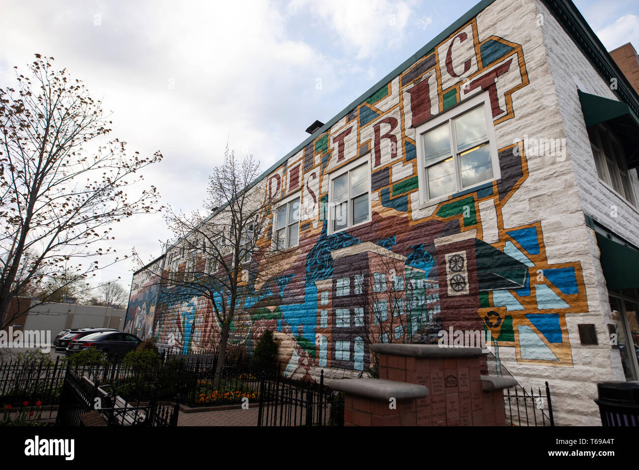 A mural on Main Street in the Arts and Design District in Carmel, Indiana, USA Stock Photo Alamy