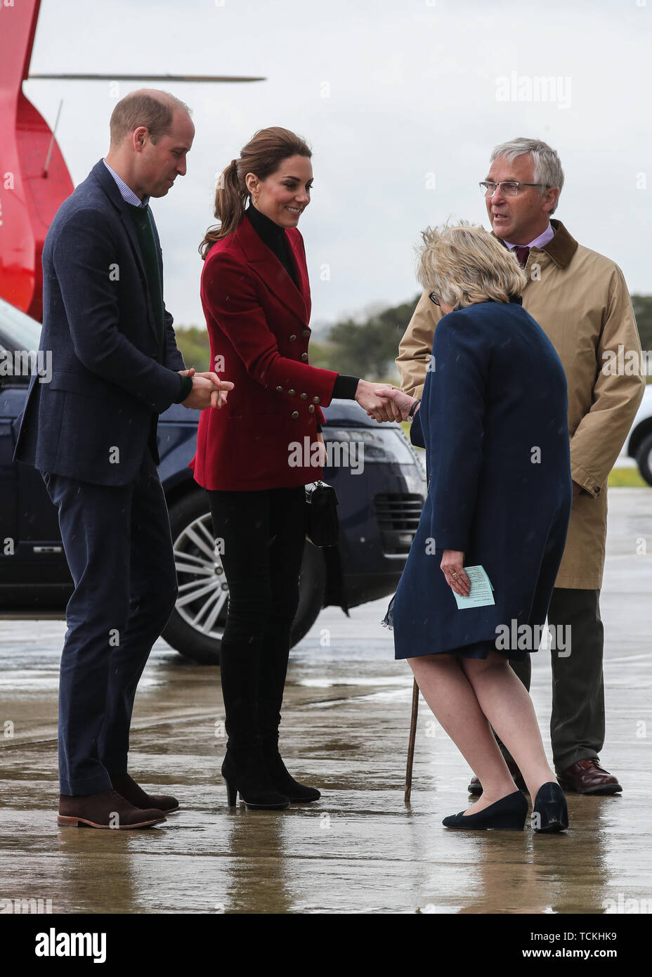 The Duke and Duchess of Cambridge visit the Caernarfon Coastguard